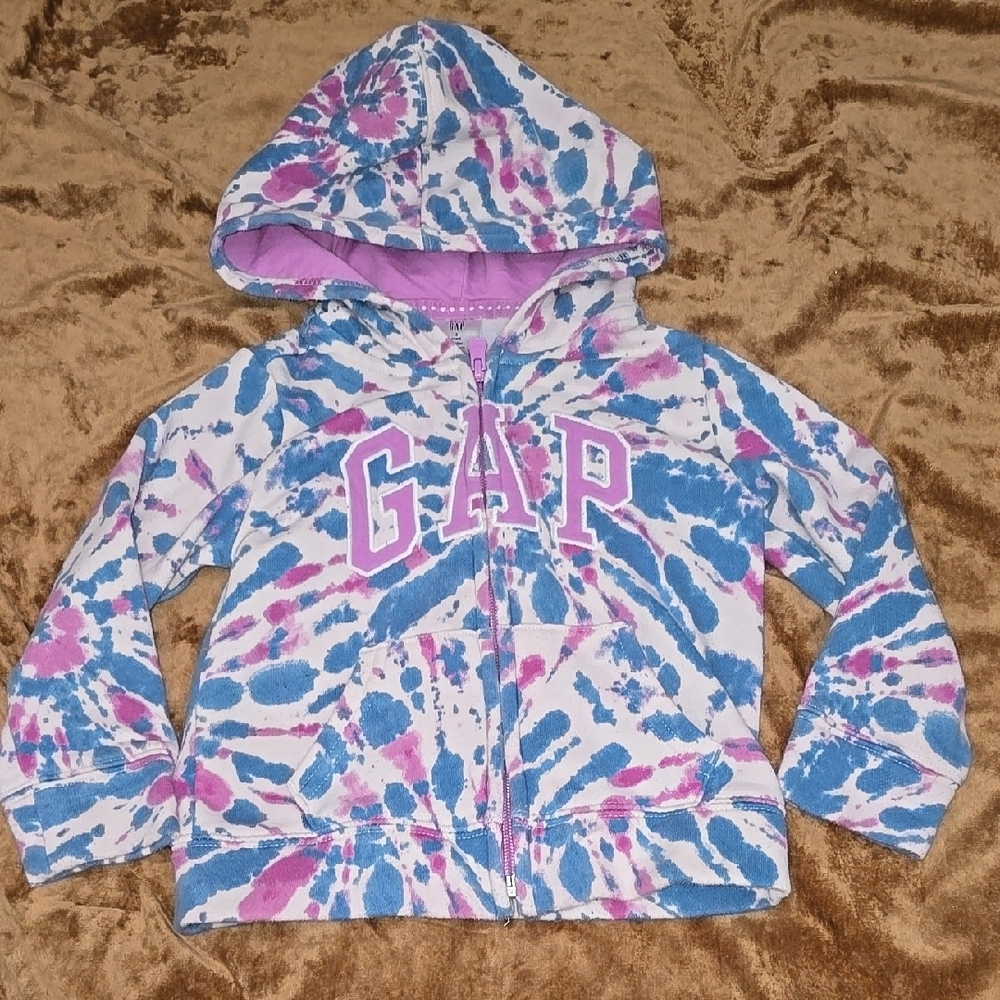 GAP Kids Tie-Dye Hoodie - Blue and Pink 3yrs